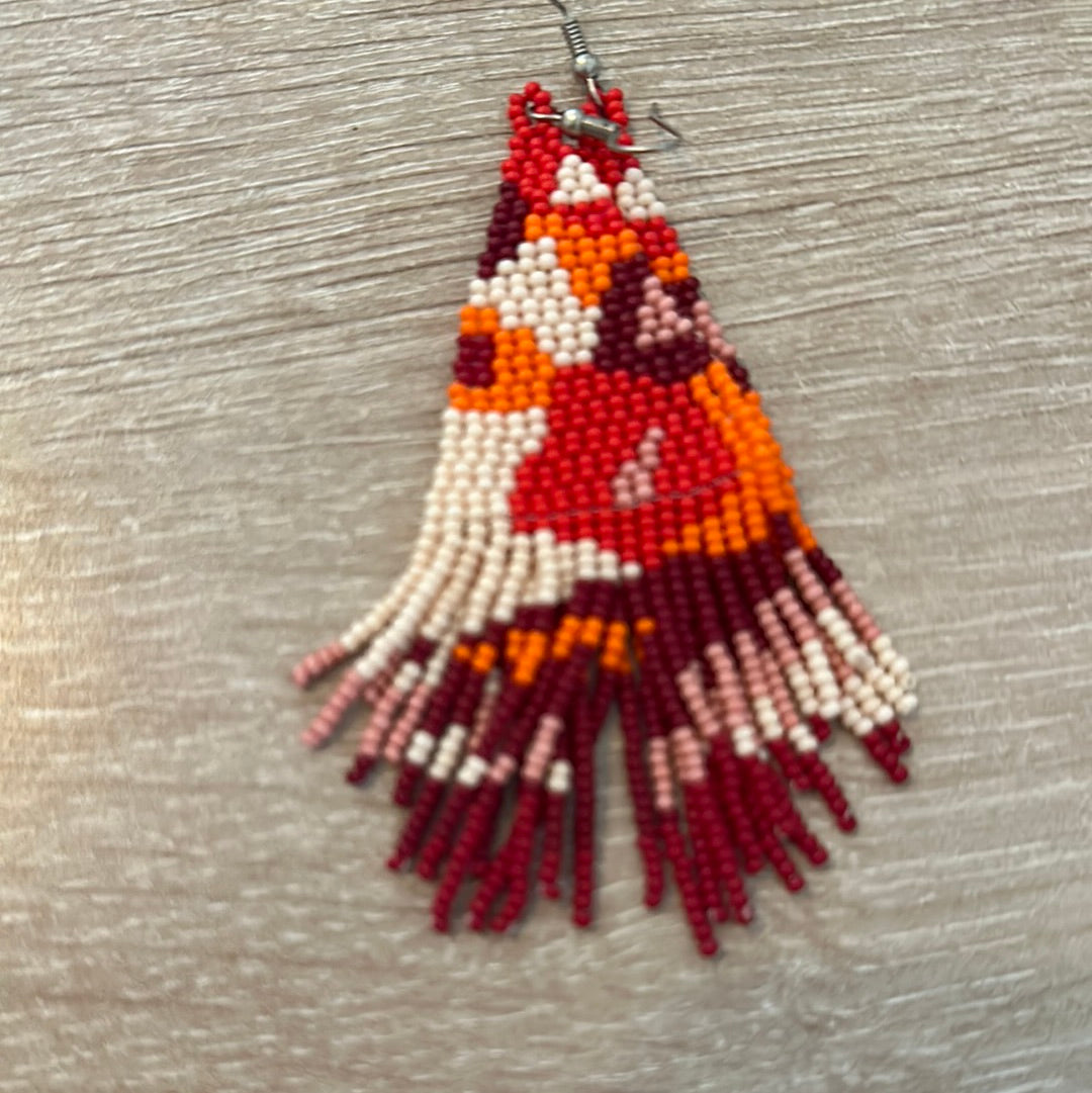 Naya Beads Aretes rosas marmoleado