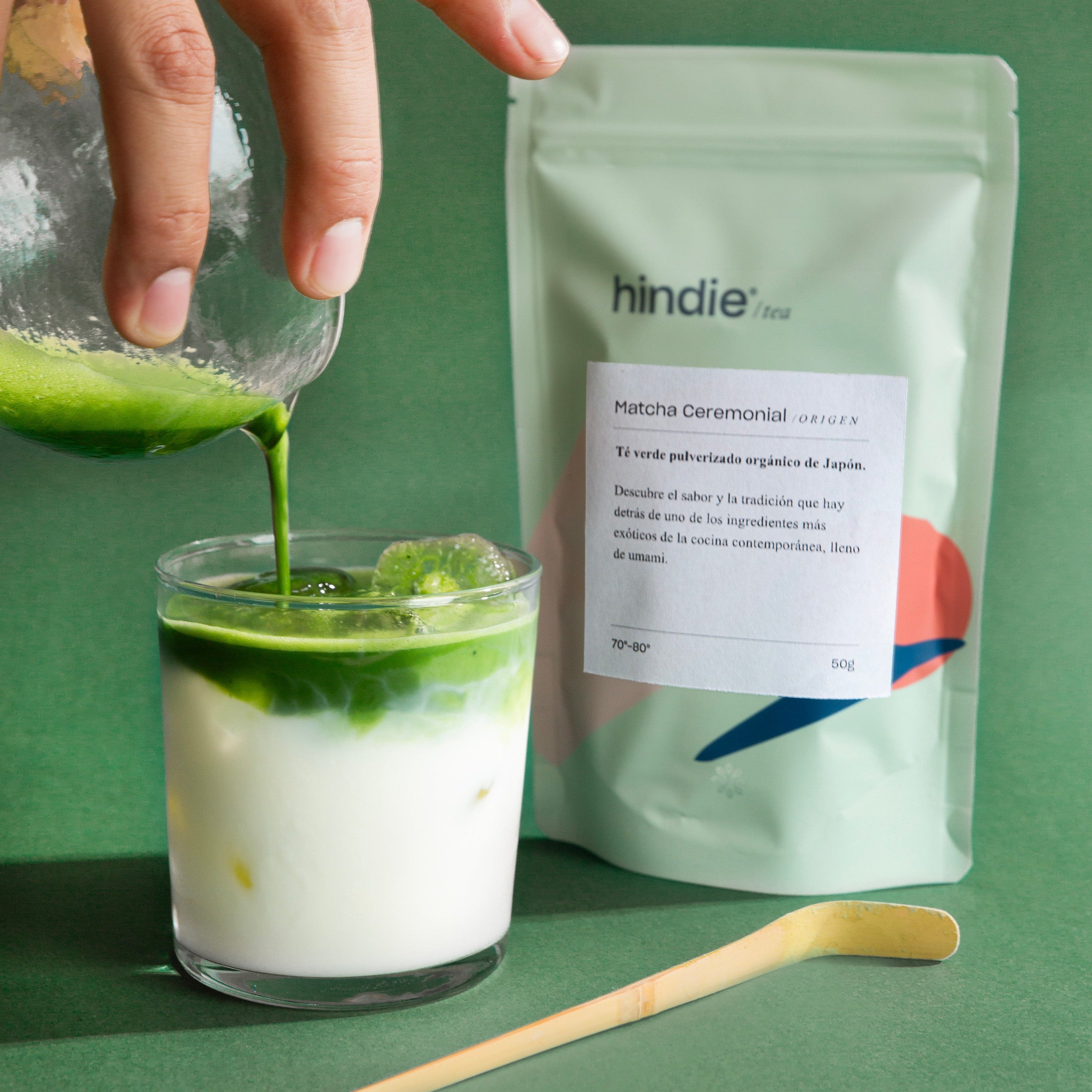 Matcha ceremonial Hindie Tea polvo verde premium 50g 100g