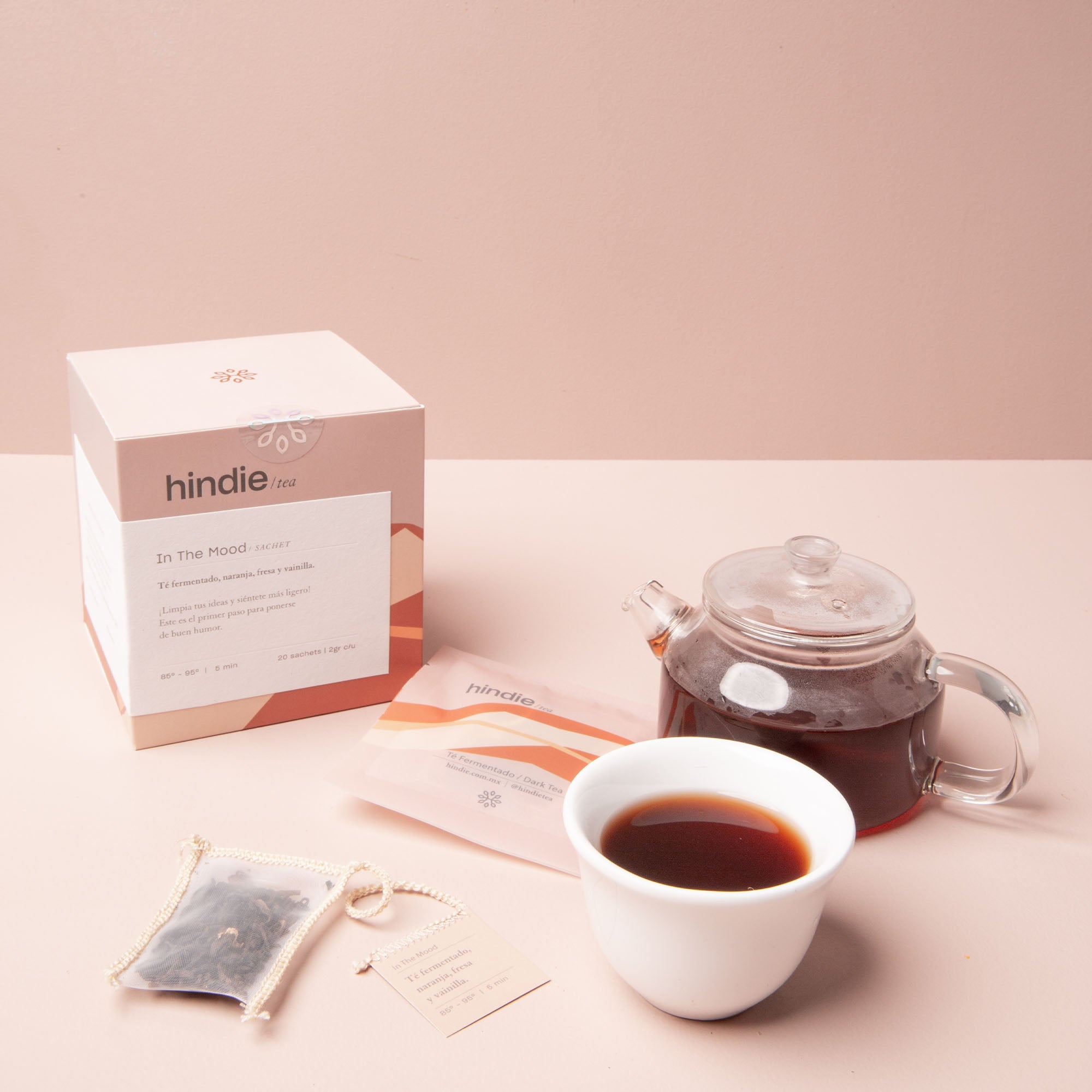 Sachets de te puerh in the mood preparado