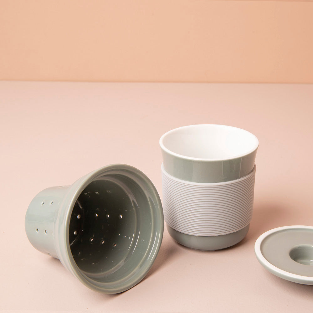 Mug Soft Mint - Taza sin asa con infusor