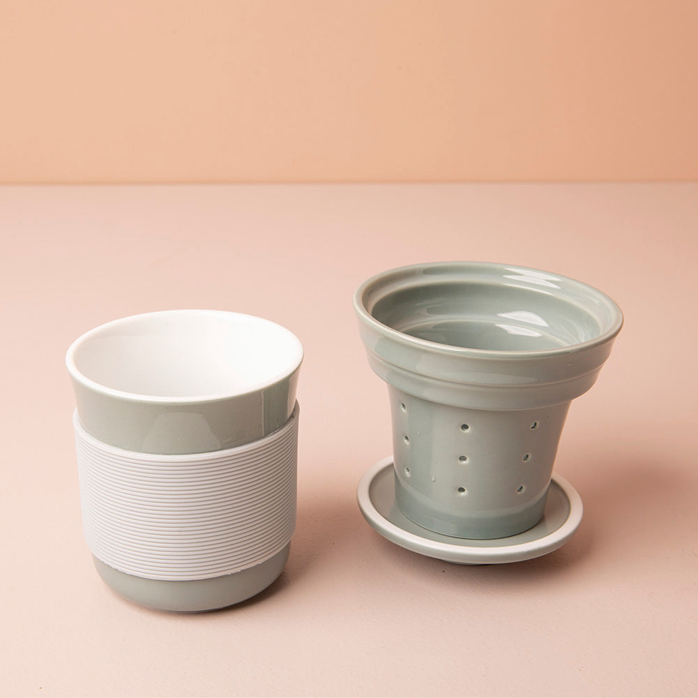 Mug Soft Mint - Taza sin asa con infusor