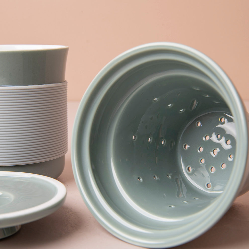 Mug Soft Mint - Taza sin asa con infusor