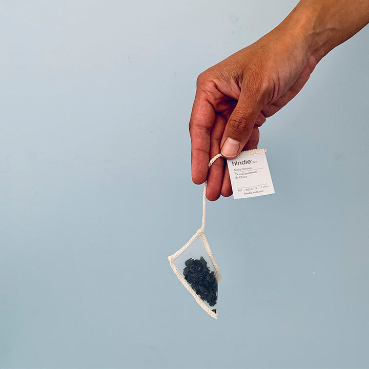 sachets milky oolong té azul en bolsita
