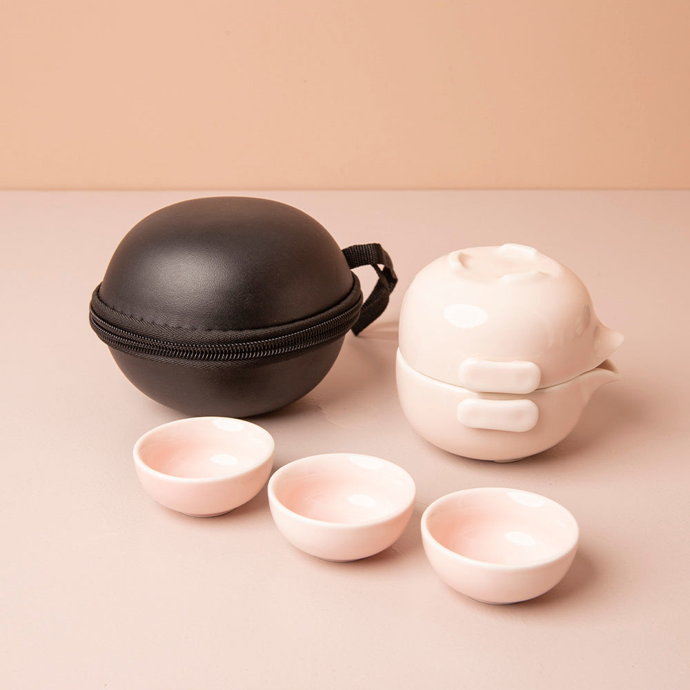 Set Lazy Gaiwan Pink Sky