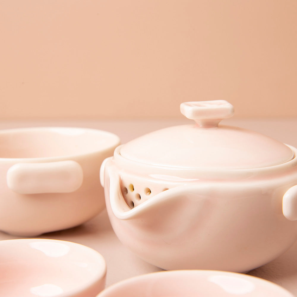 Set Lazy Gaiwan Pink Sky