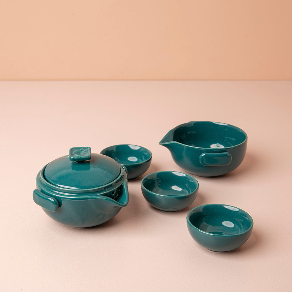 Set Lazy Gaiwan Turquoise Love