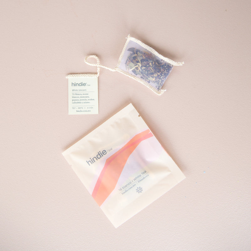 Empaque sachets te blanco white unicorn