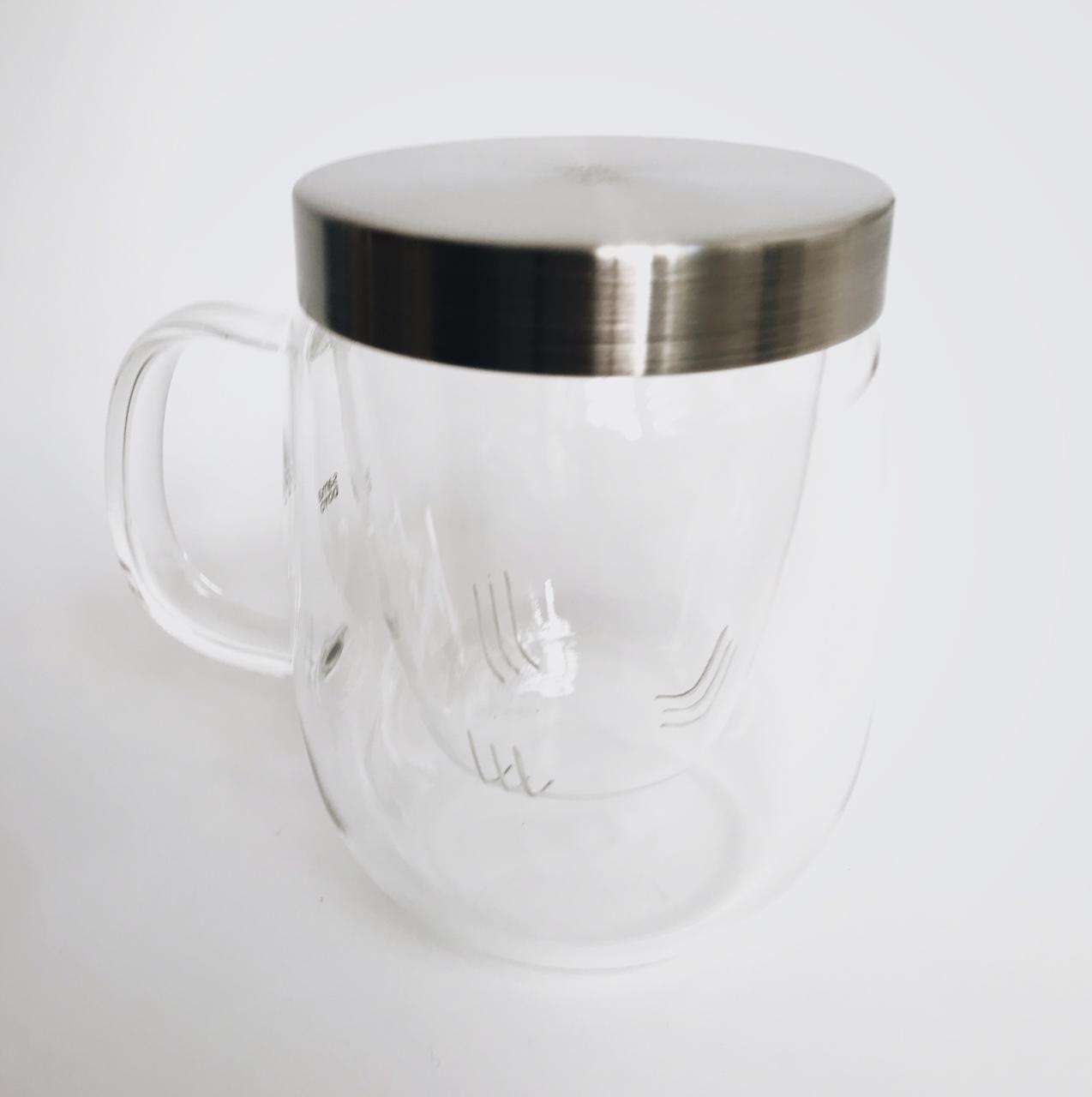 Taza con infusor de vidrio