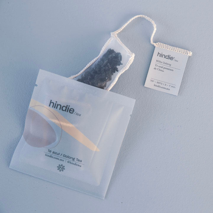 sachets milky oolong té azul en bolsita