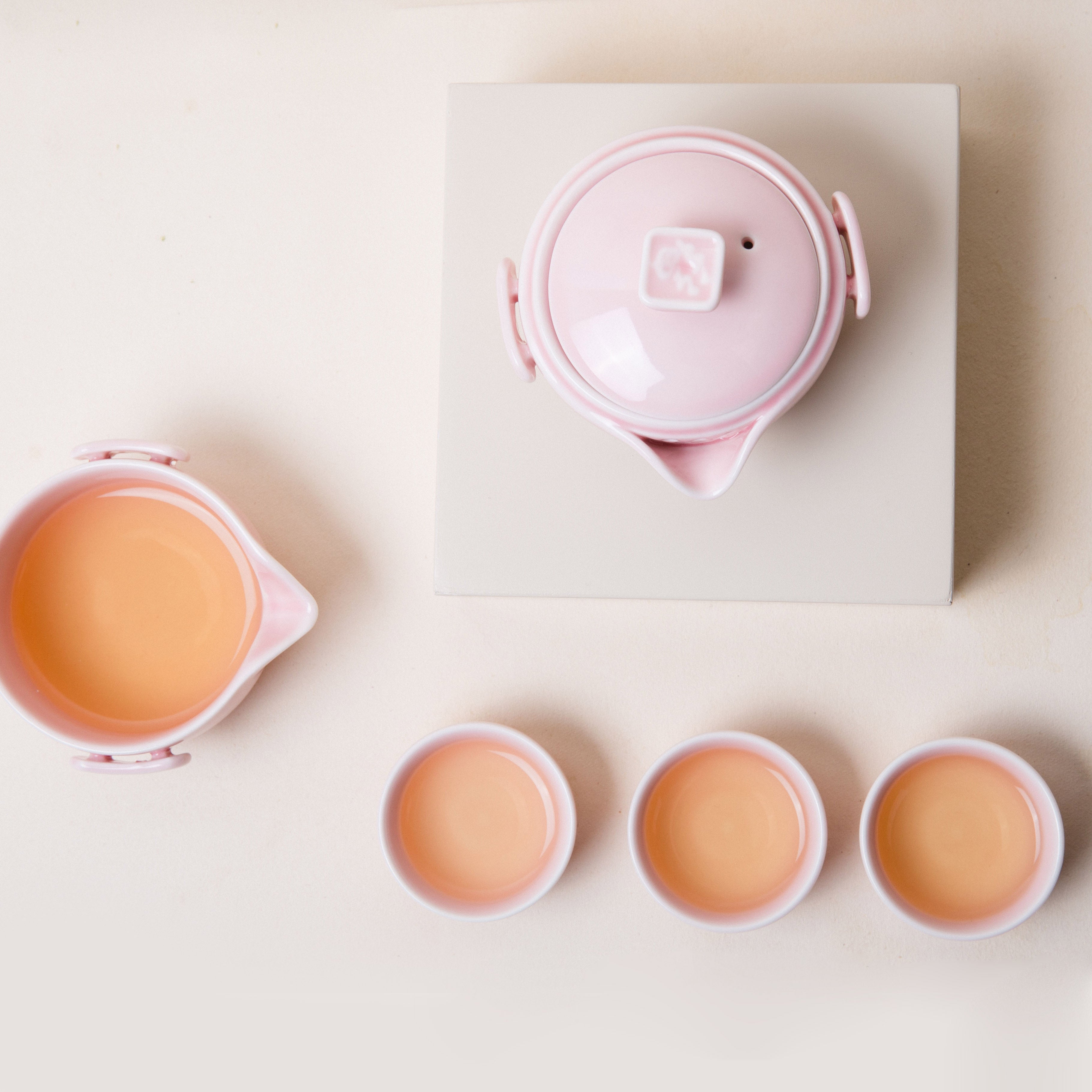 Set Lazy Gaiwan Pink Sky