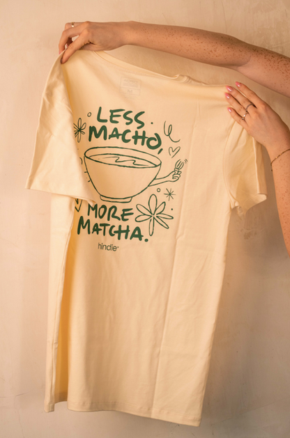 Playera Unisex Less Macho More Matcha