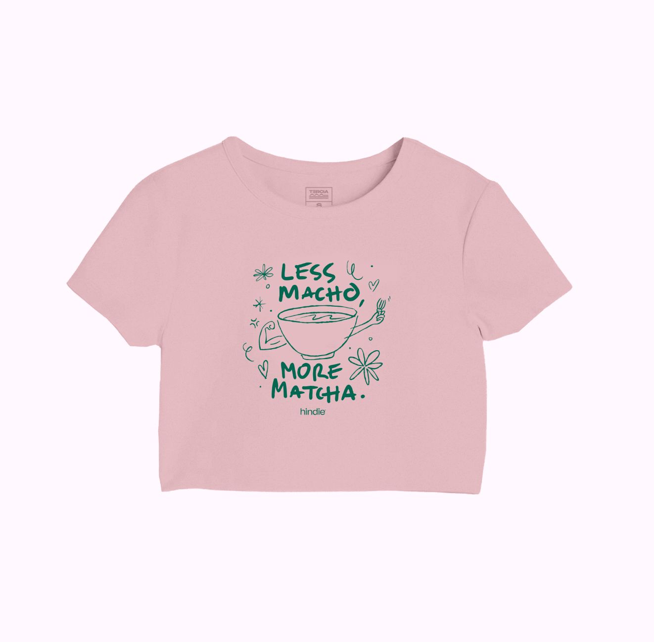 Playera Less Macho More Matcha - Crop Top
