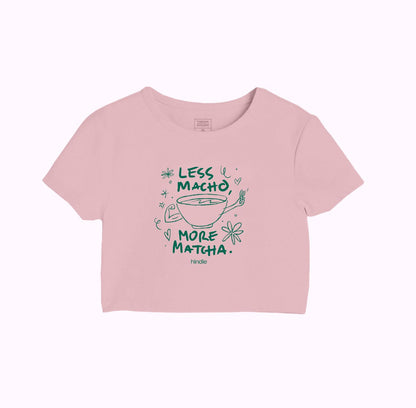 Playera Less Macho More Matcha - Crop Top
