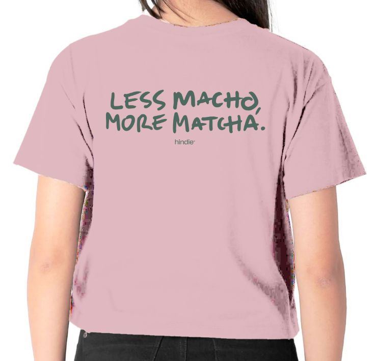 Playera Less Macho More Matcha - Crop Top