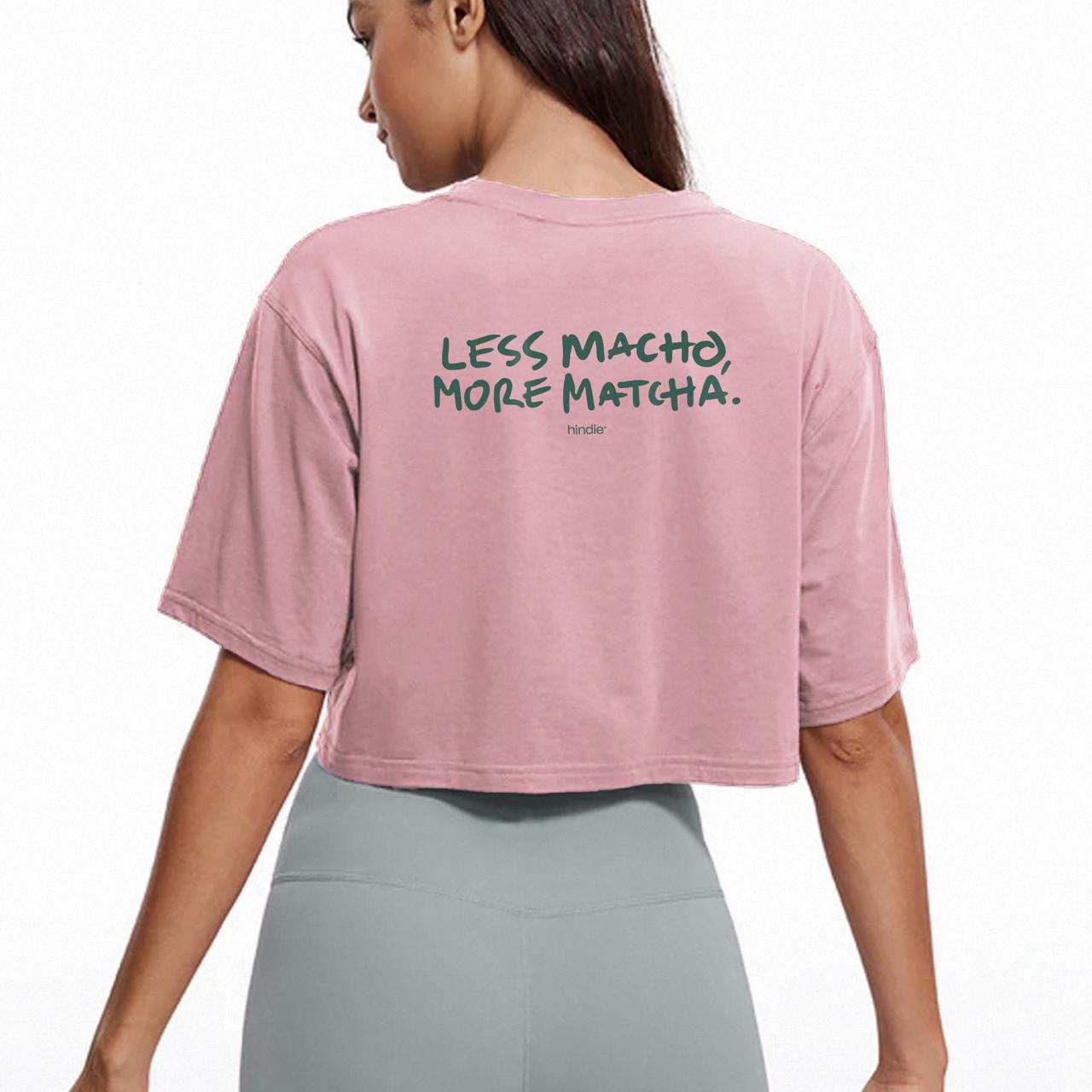 Playera Less Macho More Matcha - Crop Top