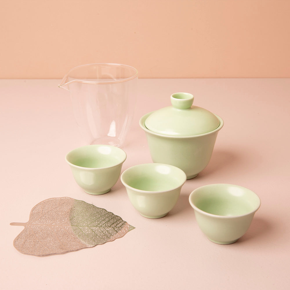 Set de Viaje Gaiwan Green Leaf
