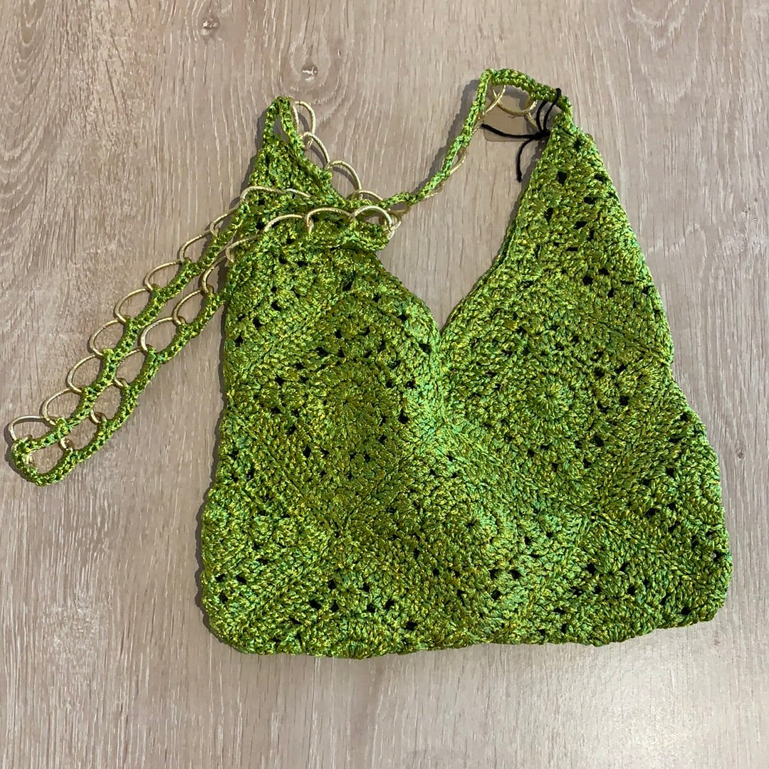 Hilo de Mar Bolsa tejida Verde